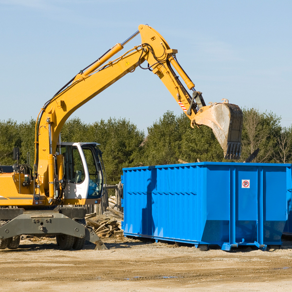 what happens if the residential dumpster is damaged or stolen during rental in Rudolph